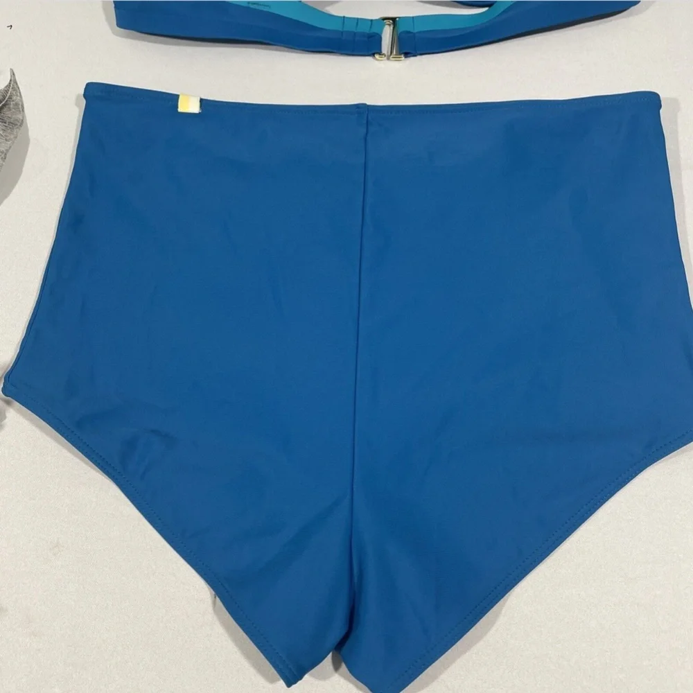 NEW 2PC Summersalt [ 4 ] The Fused Delta Bikini Top +‎ High Waist Bottoms